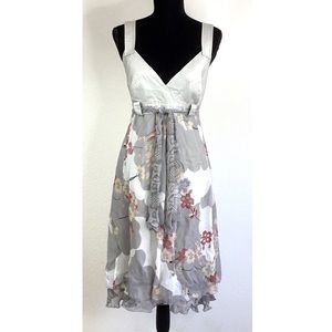 People Like Frank Cocktail Floral Silk Dress Sz S